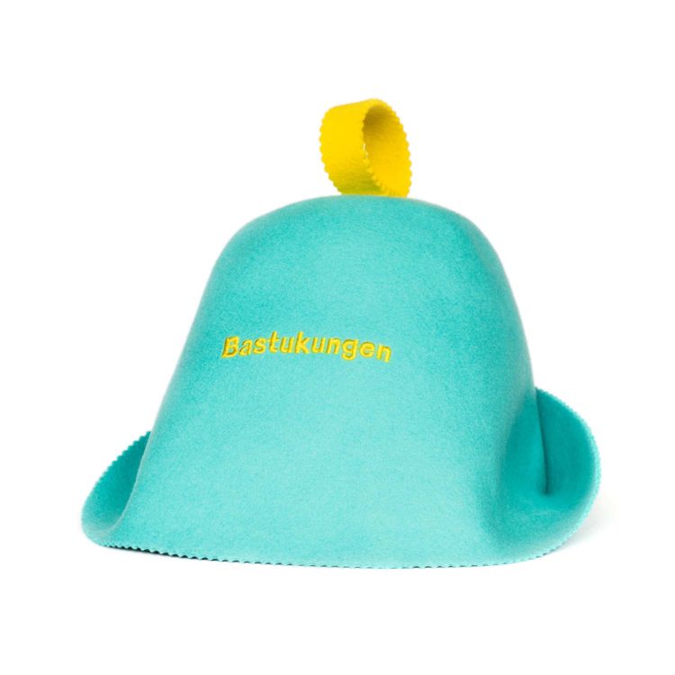 Bastuhatt av 100% ull - Turkos - Bastukungen